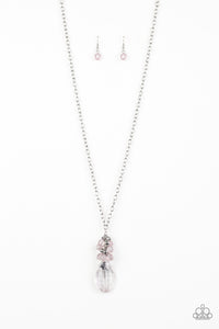 Necklace Set - Crystal Cascade - Pink