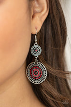 Load image into Gallery viewer, Earrings - Bohemian Bedazzle - Red
