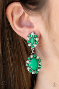 Clip-on Earrings - Positively Pampered - Green