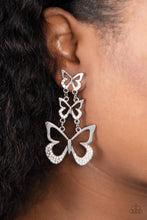 Load image into Gallery viewer, Earrings - Flamboyant Flutter - White
