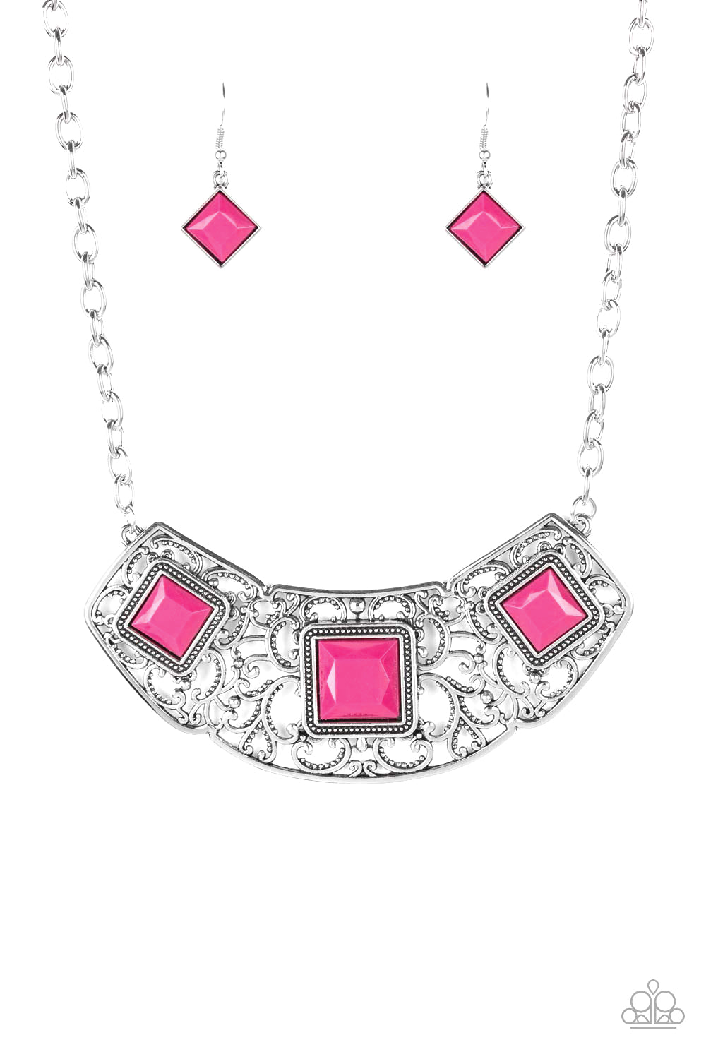 Necklace Set - Feeling Inde-PENDANT - Pink
