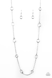 Necklace Set - Glassy Glamorous - White