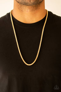 Necklace - Boxed In - Gold