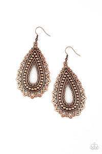 Earrings - Texture Garden - Copper