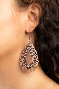 Earrings - Texture Garden - Copper