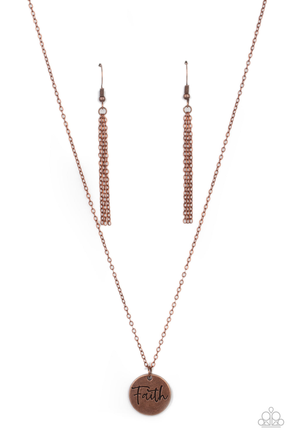 Necklace Set - Choose Faith - Copper