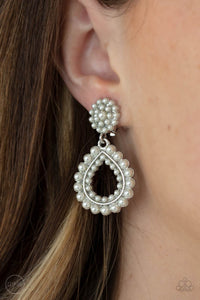 Clip-on Earrings - Discerning Droplets - White