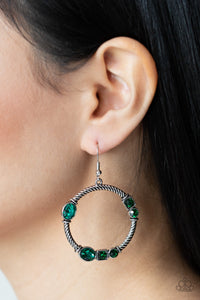 Earrings - Glamorous Garland - Green