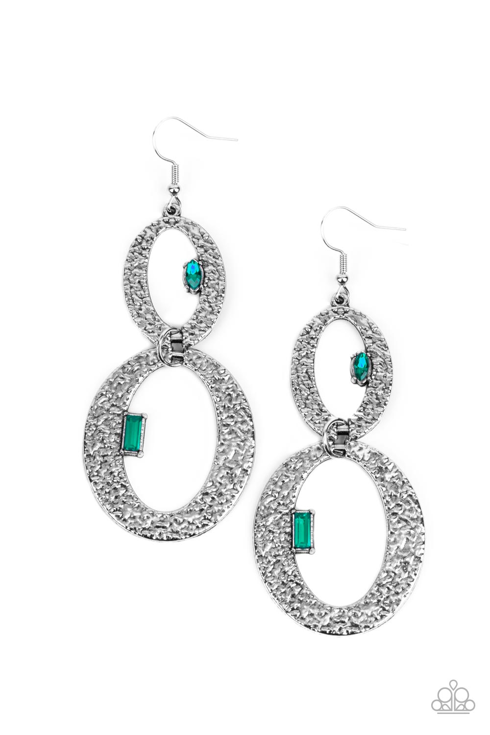 Earrings - OVAL and OVAL Again - Green