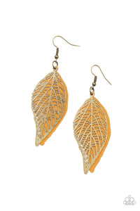 Earrings - Leafy Luxury - Brass