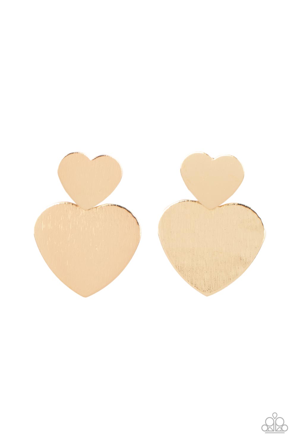 Earrings - Heart-Racing Refinement - Gold