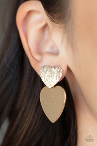 Earrings - Heart-Racing Refinement - Gold
