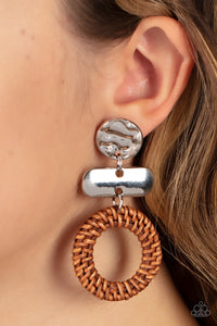 Earrings - Woven Whimsicality - Brown