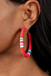 Earrings - Colorfully Contagious - Red