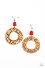 Load image into Gallery viewer, Wildly Wicker - Red Earrings
