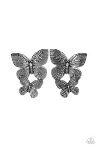 Earrings - Blushing Butterflies - Silver