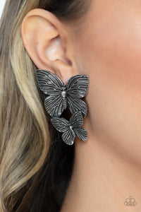 Earrings - Blushing Butterflies - Silver