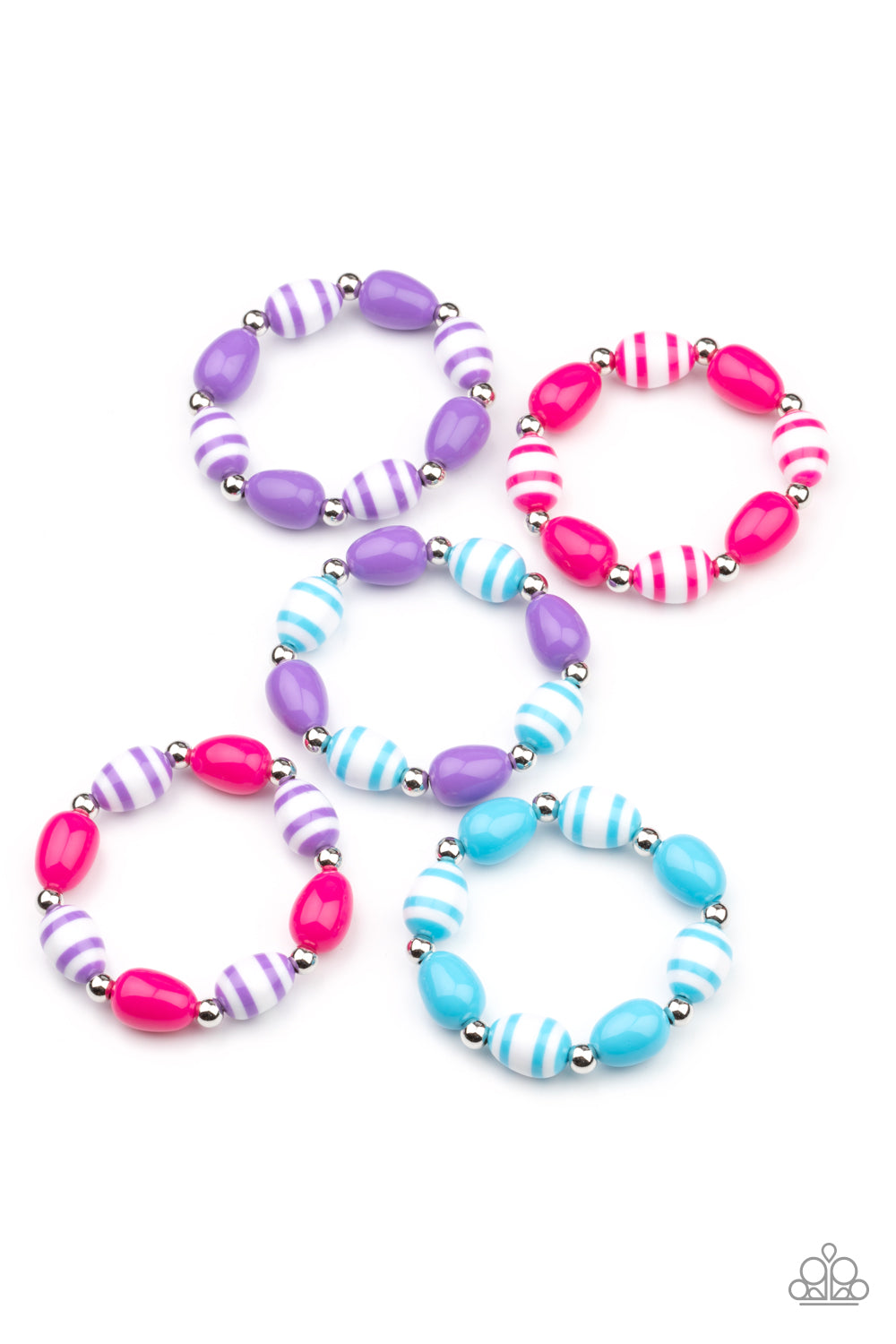 Little Diva Bracelet - Dainty Solid & Striped Beads