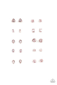 Earrings - Glittery Pink Rhinestone