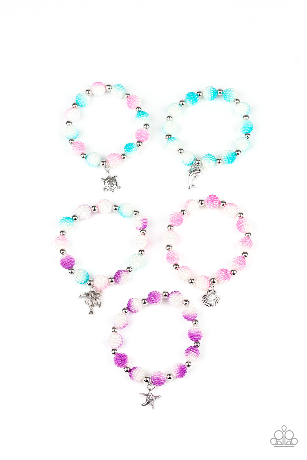 Little Diva Bracelet - Beach Inspired Pearly Multi-Color