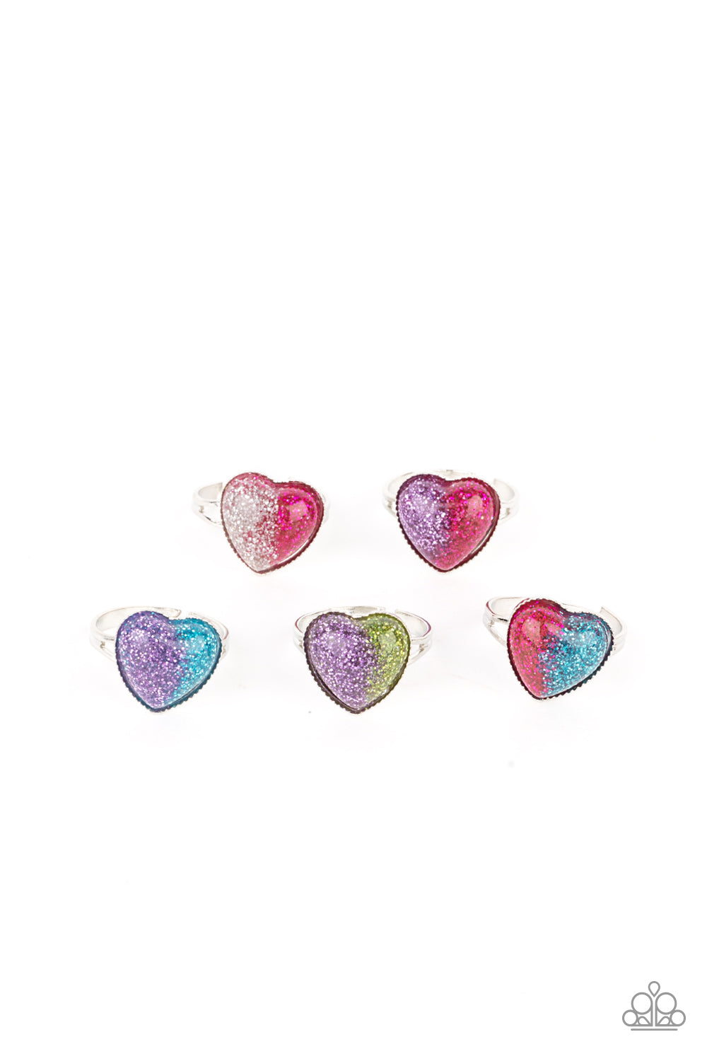 Little Diva Rings - Glittery Hearts